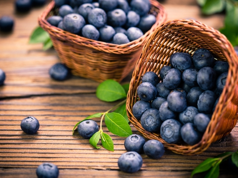 Blueberries rich in antioxidants for glowing skin