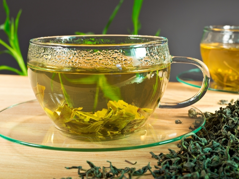 Green tea packed with antioxidants for glowing skin