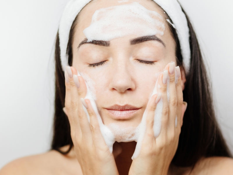 preventing acne with double cleansing