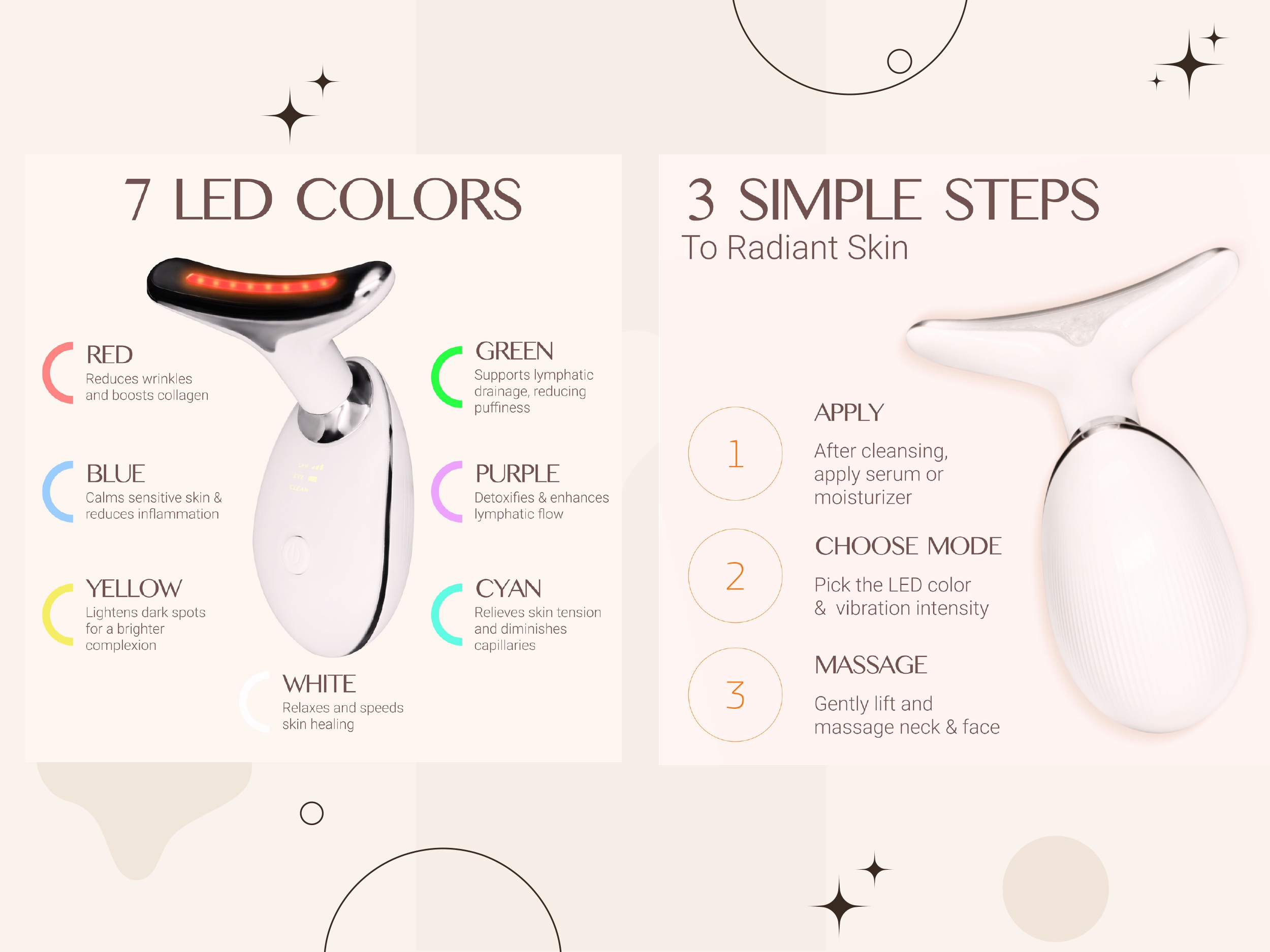 SOLVANTA 7-Color LED Face Massager